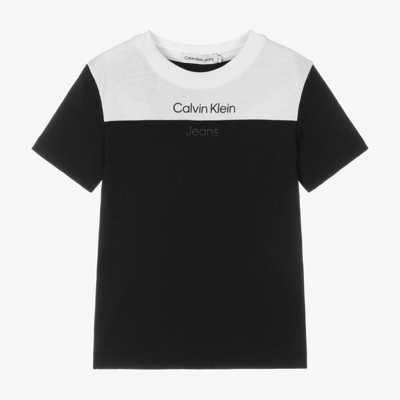 Calvin Klein Babies' Boys Black & White Cotton T-shirt