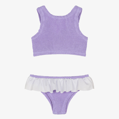 Hunza G Kids' Olive Bikini In Purple