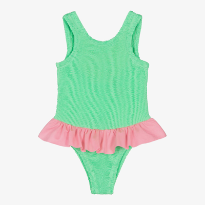 Hunza G Kids' Denise Swimsuit In Green