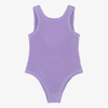 Hunza G Kids' One Piece Lycra Swimsuit In Purple