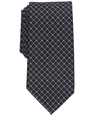 Club Room Men's Kaur Classic Geometric Neat Tie, Created For Macy's In Black