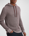 Vince Pima Cotton Mouliné Thermal Hoodie In Pinot Vinooff Whi