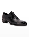 TOM FORD MEN'S FORMAL LEATHER CAP-TOE OXFORD SHOES