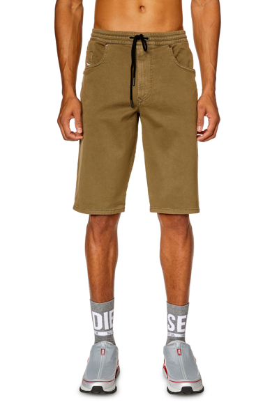 Diesel Short Chino In Jogg Jeans In Green