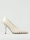 Valentino Rockstud Ankle Strap Pump In Yellow Cream