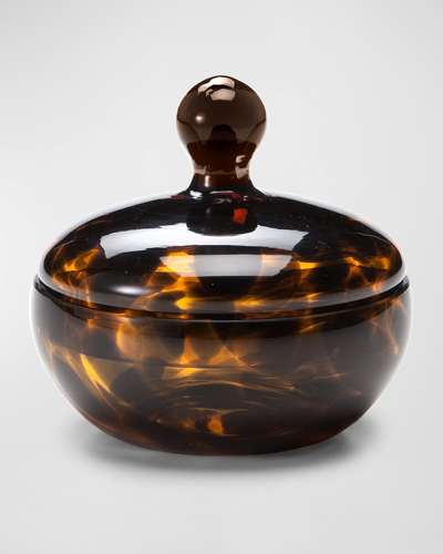 Labrazel Tortoise Canister In Brown/amber
