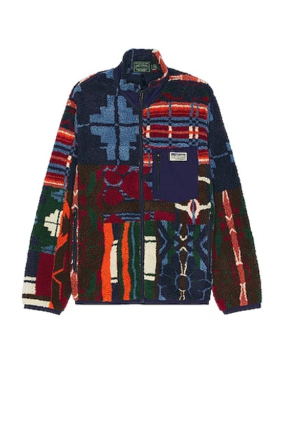 Polo Ralph Lauren Jacquard Sweater In Pinelodge Patchwork