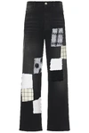 Marni Patchwork Denim Jeans In Black