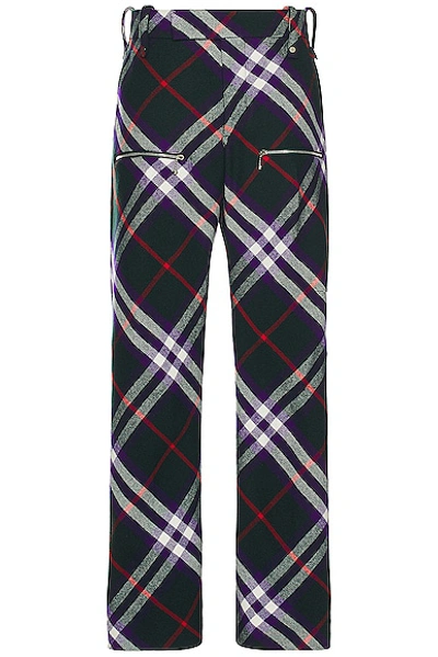 Burberry Check Trouser In Vine Deep Royal Ip Check