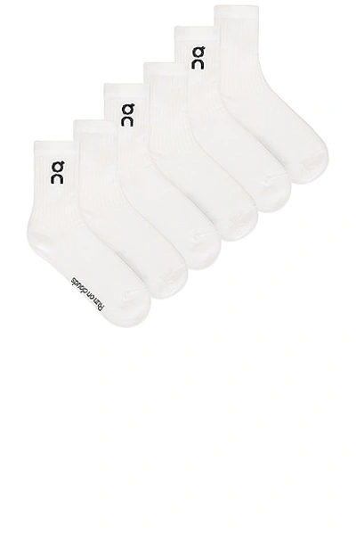 On Logo Sock 3-pack In White