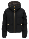 Balmain Mini Monogram Down Jacket In Black