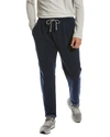 Brunello Cucinelli Pleated Drawstring Pant In Multi