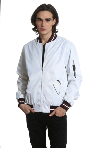 Members Only Men's Lightweight Bomber Jacket - Final Sale In White