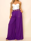 THE SANG LONG PANTS WITH GOLD CHAIN RING IN PURPLE