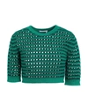 See By Chloé Green Cropped T-shirt In Green