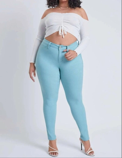 Ymi Plus Size Hyper Stretch Skinny Jean In Sky Blue