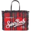 Mc2 Saint Barth Red Tartan Bag In Red