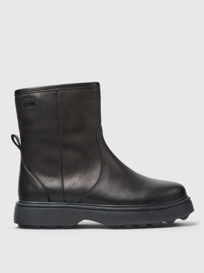 Camper Kids' Norte Leather Ankle Boots In Black
