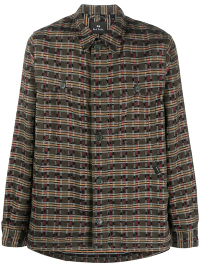 Ps By Paul Smith Workwear Shirt Jacket In Grey