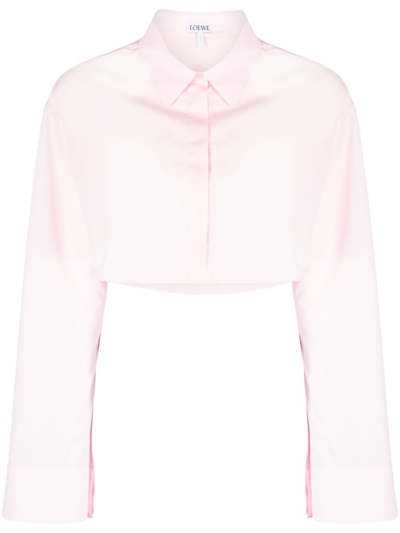 LOEWE COTTON CROPPED SHIRT