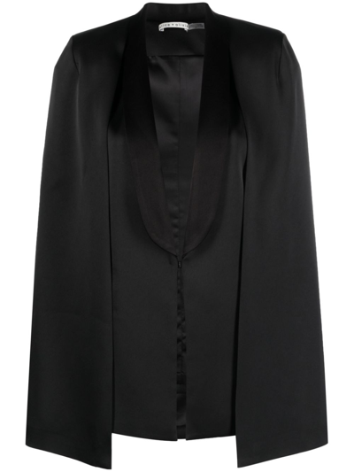 Alice And Olivia Merrie Shawl Collar Cape Vest In Black