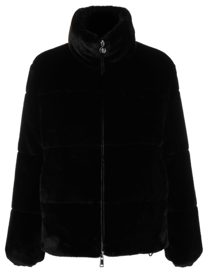 Moncler Pluvier Faux-fur Jacket In Black