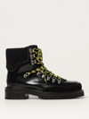 OFF-WHITE ANKLE BOOTS IN BRUSHED LEATHER AND FABRIC,E97592002