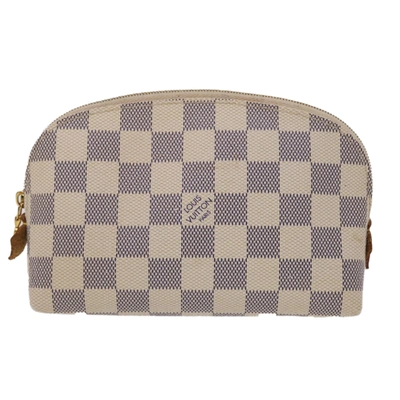 Pre-owned Louis Vuitton Cosmetic Pouch Canvas Clutch Bag () In White