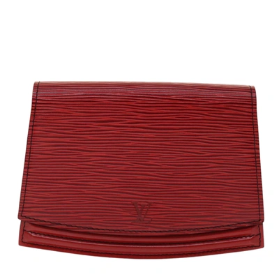Pre-owned Louis Vuitton Tilsitt Leather Clutch Bag () In Red