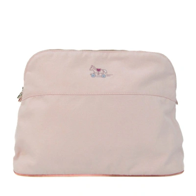 Hermes Hermès Bolide Pink Cotton Clutch Bag ()