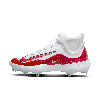 Nike Men's Alpha Huarache Elite 4 Mid Baseball Cleats In White