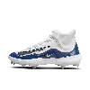 Nike Men's Alpha Huarache Elite 4 Mid Baseball Cleats In White