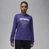 Jordan Women's  Long-sleeve Graphic T-shirt In Purple