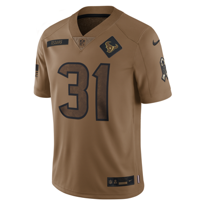 Nike Dameon Pierce Houston Texans Salute To Service  Men's Dri-fit Nfl Limited Jersey In Brown
