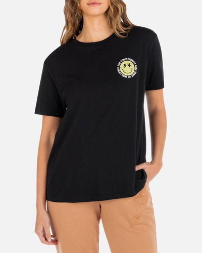 Inmocean Sunshine Smiley Girlfriend T-shirt In Black