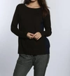 Label+thread Chunky Rib Tunic In Brown/navy In Multi