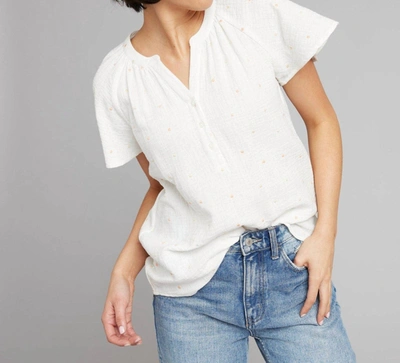 Downeast Breezy Flared Top In White