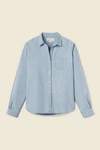 Trovata Grace Classic Shirt In Chambray In Blue