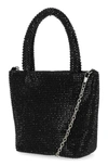 JESSICA MCCLINTOCK CRYSTAL EMBELLISHED CHASE TOP HANDLE MINI TOTE BAG