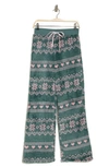 Honeydew Intimates Ice Breaker Fair Isle Faux Fur Pajama Pants In Aspen Fair Isle