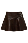 Weworewhat Buckle Mini Skort In Dark Patina