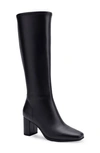 Aerosoles Micah Knee High Bootie In Black Nappa Pu