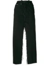 Ben Taverniti Unravel Project Double Slits Denim Skirt In Black