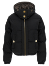 Balmain Mini Monogram Down Jacket In Black