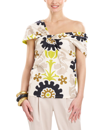 NATORI NATORI TALITHA POPLIN ASYMMETRICAL HALTER TOP