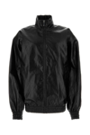 Gcds Oversized Black Eco-leather Jacket In Black