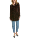 JOHNNY WAS JOHNNY WAS LEOPARD SILK-BLEND TUNIC