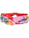GUCCI GUCCI PRINTED HAIRBAND - PINK,POLYESTER100%
