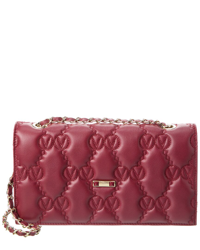 Valentino By Mario Valentino Lena Matelasse Leather Shoulder Bag In Red