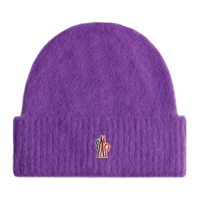 Moncler Bonnet En Laine Et Alpaga In Purple